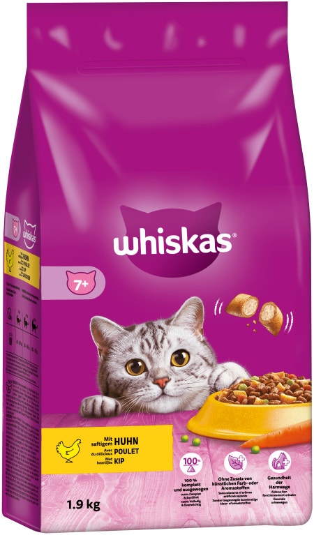 WHISKAS® Trocken 7+ mit Huhn 1.9g
